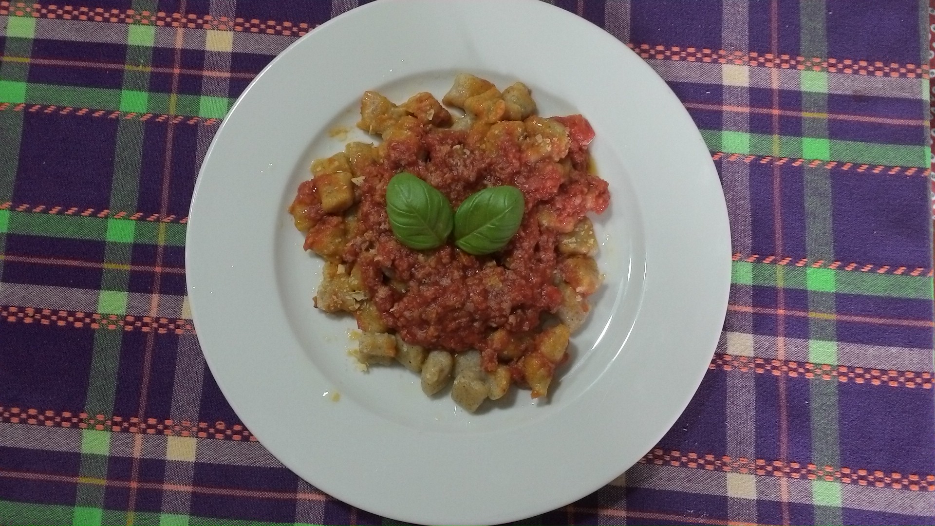 Gnocchi di patate con rag di seitan